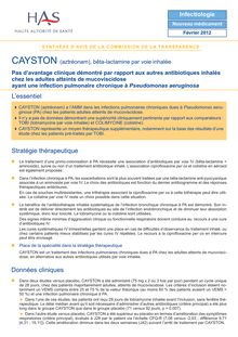 CAYSTON - Synthèse d avis CAYSTON - CT8345