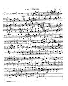 Partition violoncelle Solo + basse, Six Concertos en Seven parties