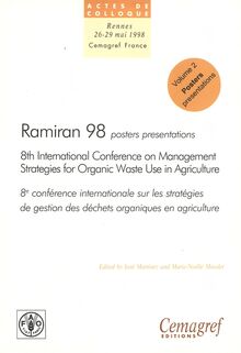 Ramiran 98. Proceedings of the 8th International Conference on Management Strategies for Organic Waste in Agriculture