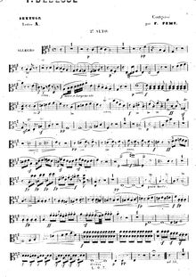 Partition viole de gambe 2, corde Sextet, Lettre A., A major, Fémy, François