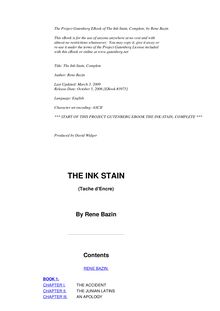 The Ink-Stain (Tache d encre) — Complete