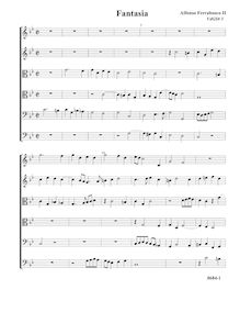 Partition Fantasia VdGS No.3 - partition complète (Tr Tr T T B B), fantaisies pour 6 violes de gambe par Alfonso Ferrabosco Jr.