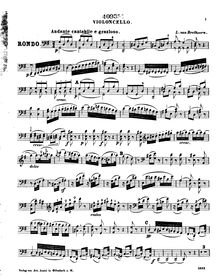 Partition de violoncelle, Two Rondos, Op.51, Beethoven, Ludwig van
