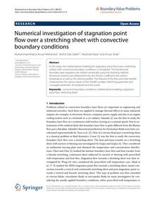 Numerical investigation of stagnation point flow over a stretching sheet with convective boundary conditions