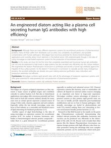 An engineered diatom acting like a plasma cell secreting human IgG antibodies with high efficiency