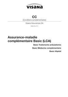 Assurance-maladie compl&eacute;mentaire Basic (LCA) - CC Conditions  compl&eacute;mentaires
