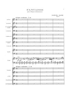 Partition Complete Orchestral Score, Fantaisie, Op.111, Fauré, Gabriel