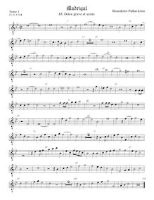 Partition ténor viole de gambe 1, octave aigu clef, Il quinto libro de madrigali a cinque voci. par Benedetto Pallavicino