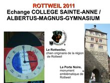 ROTTWEIL 2011 Echange COLLEGE SAINTE-ANNE / ALBERTUS-MAGNUS-GYMNASIUM