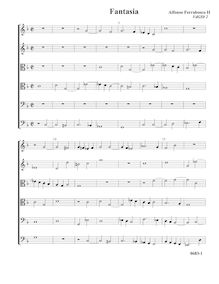 Partition Fantasia VdGS No.2 - partition complète (Tr Tr T T B B), fantaisies pour 6 violes de gambe par Alfonso Ferrabosco Jr.