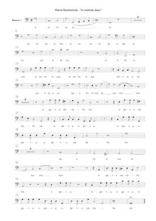 Partition basse 1 , partie, Melodiae sacrae, Bonhomme, Pierre