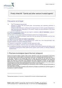 Piratox sheet 6 : "Yperite and other vesicant mustard agents" 26/01/2012