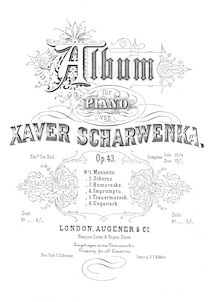 Partition complète, 6 Album Stücke, Op.43, Piano Album, Scharwenka, Xaver