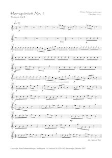 Partition trompette 1 (B♭), Hornquintett Nr.1, Horn Quintet No.1