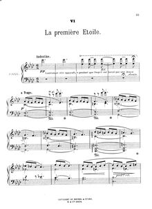 Partition VI  La première étoile, Scènes mignonnes pour piano, Dubois, Théodore