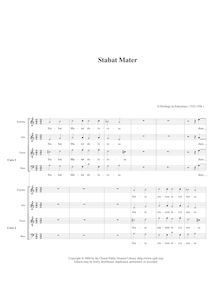 Partition complète, Stabat Mater, Stabat Mater, Palestrina, Giovanni Pierluigi da