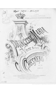 Partition complète, Princesse Maria, Op.78, Valse brillante, A♭ major