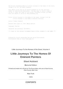 Little Journeys to the Homes of the Great - Volume 04 - Little Journeys to the Homes of Eminent Painters
