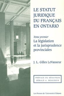 Le Statut juridique du français en Ontario