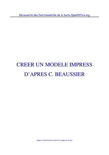 CREER UN MODELE IMPRESS D APRES C. BEAUSSIER