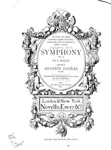 Partition complète, Symphony No.8, Symfonie č.8, G major, Dvořák, Antonín par Antonín Dvořák
