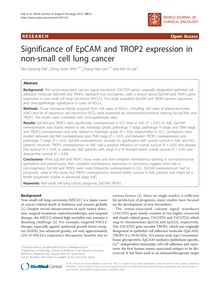 Significance of EpCAM and TROP2 expression in non-small cell lung cancer