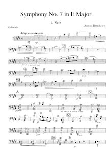 Partition violoncelles, Symphony No. 7 en E major, Bruckner, Anton