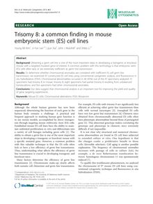 Trisomy 8: a common finding in mouse embryonic stem (ES) cell lines