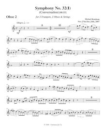 Partition hautbois 2, Symphony No.32, C major, Rondeau, Michel