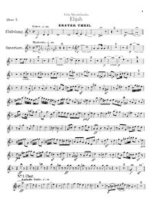 Partition hautbois 1, 2, Elijah, Op.70, Composer, with Julius Schubring (1806-1889), Carl Klingemann (1798-1862)William Bartholomew (1793-1867), English text (sung at premiere)