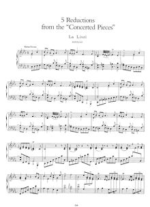 Partition 5 Pièces extraites pour clavecin seul par l auteur (lower resolution), Pièces de clavecin en Concert