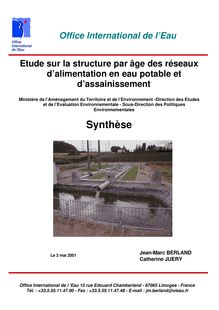 Etude sur la structure par âge des réseaux d alimentation en eau potable et d assainissement. : Synthese