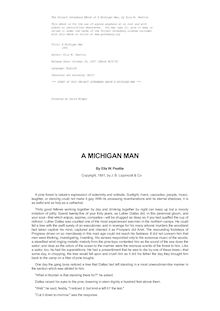 A Michigan Man - 1891