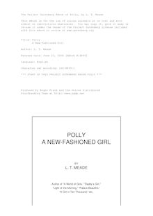 Polly - A New-Fashioned Girl