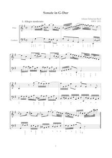 Partition complète, violon Sonata, Sonata for Violin and Continuo