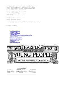 Harper s Young People, February 3, 1880 - An Illustrated Weekly