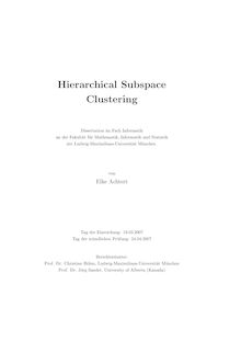 Hierarchical subspace clustering [Elektronische Ressource] / von Elke Achtert