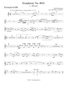 Partition trompette (en B♭), Symphony No.40, Rondeau, Michel par Michel Rondeau