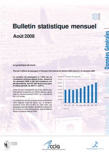 Bulletin statistique mensuel. Août 2008