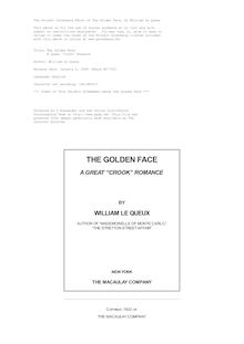 The Golden Face - A Great  Crook  Romance