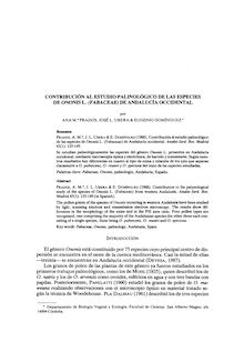 Contribución al estudio palinológico de las especies de Ononis L. (Fabaceae) de Andalucía occidental
