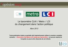 Baromètre Clai-Metro-LCI réalisé par OpinionWay: 67% des Français sont mécontents de l action de François Hollande