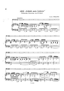 Partition de piano, Weihnachtsoratorium, Christmas Oratorio