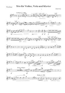 Partition , Lebhaft, partition de violon, Piano Trio No.1, Klaviertrio Nr.1 in A-Dur
