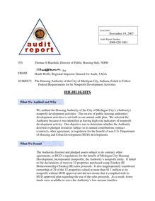 Discussion Draft Audit Report-Issued REV  MCHA2