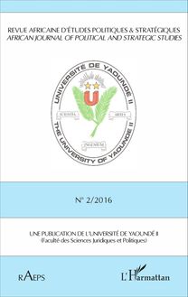 Revu africaine n°2 / 2016 d études politiques & stratégiques