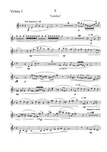 Partition violon 1, corde quintette, Streichquintett mit obligater Sopran-Vokalise im 2. Satz par Albin Fries