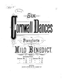Partition , Waltz en D♭ major, 6 Cornwall Dances, Benedict, Milo Ellsworth