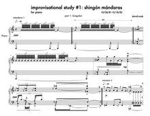 Partition complète, Improvisational study no. 1 (shingon mándaras)