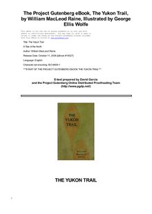 The Yukon Trail - A Tale of the North